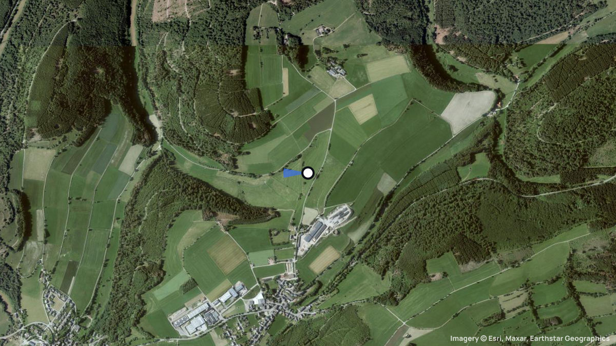 Satellite map of Schieferkuhle with its launches and landings