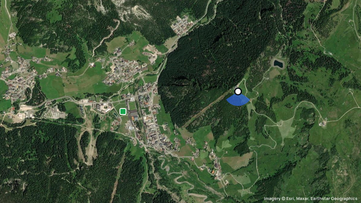 Satellitenkarte von Col Alto mit Start- und Landeplätzen