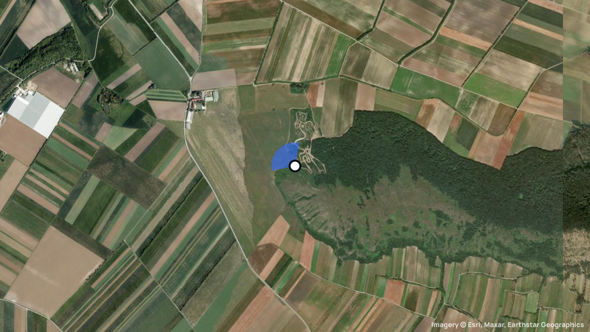 Satellitenkarte von Spitzerberg mit Start- und Landeplätzen