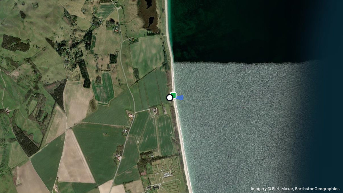 Satellitenkarte von Bylykke Skar mit Start- und Landeplätzen