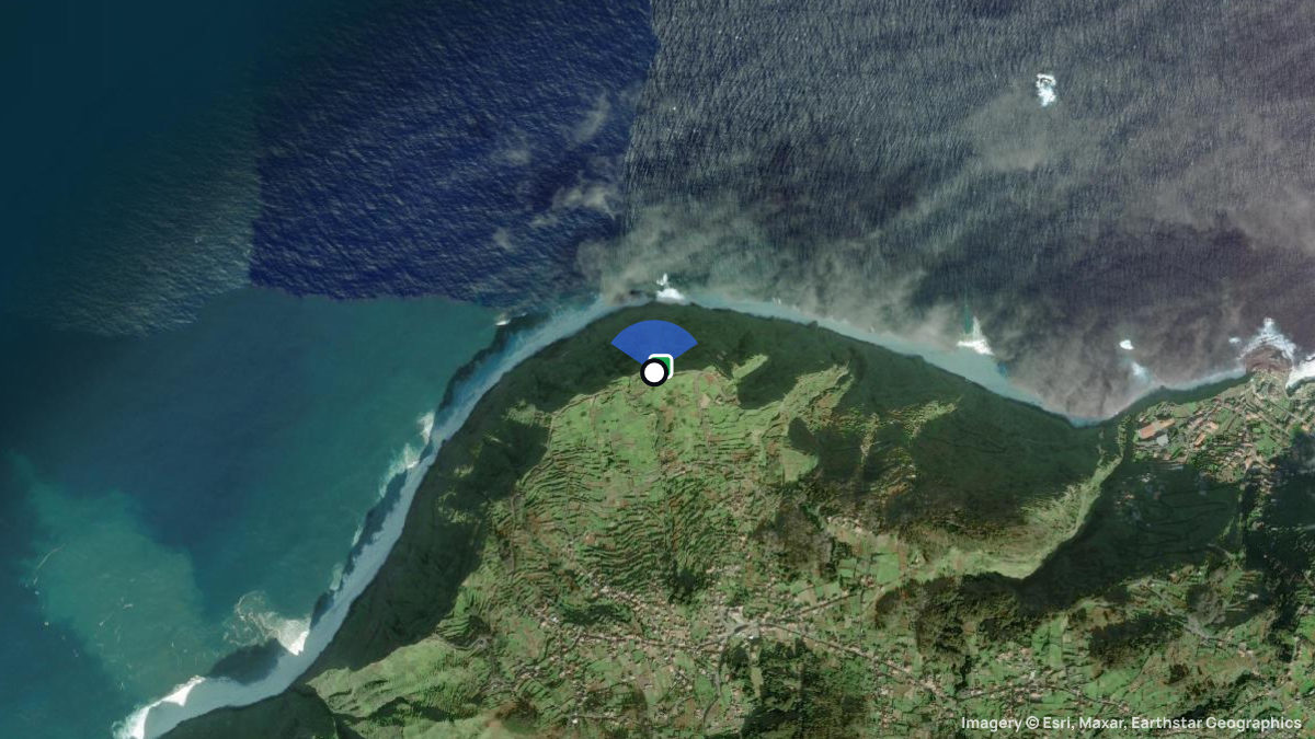 Satellite map of Santa Maria Madalena with its launches and landings