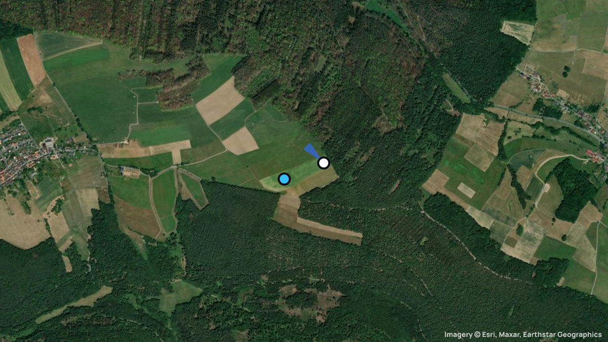 Satellite map of Momart with its launches and landings