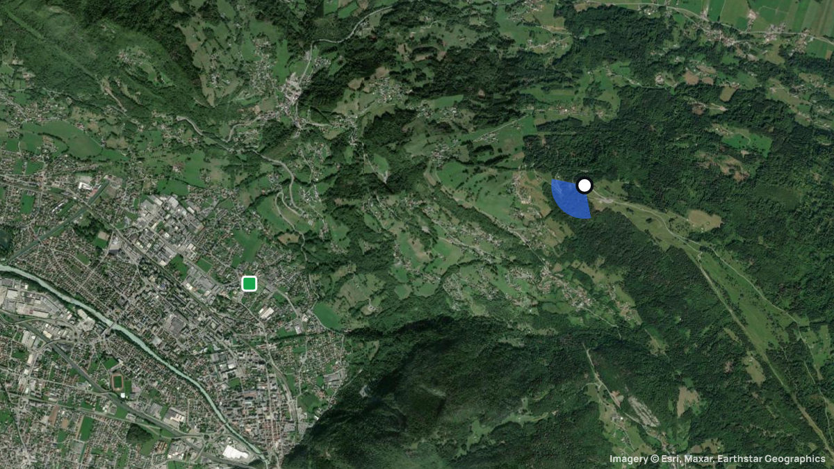 Satellite map of Agy with its launches and landings