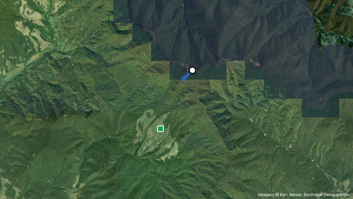 Satellite map of Durkovec with its launches and landings