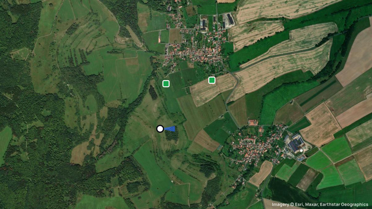 Satellitenkarte von Spielberg mit Start- und Landeplätzen