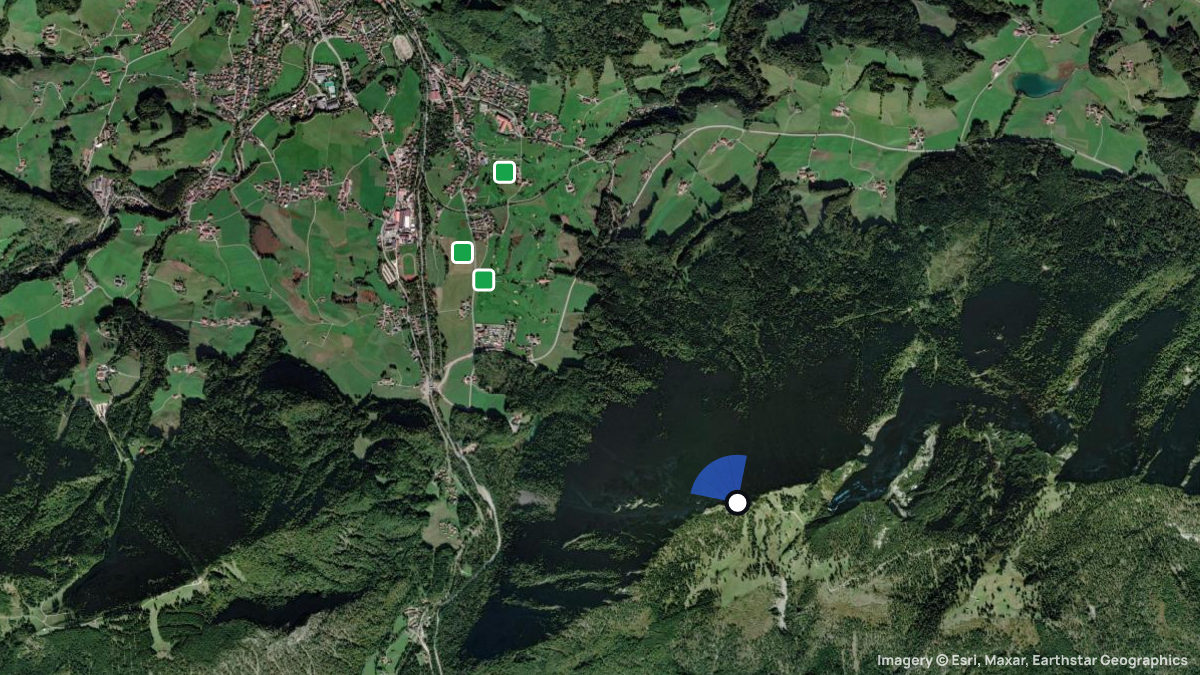 Satellitenkarte von Rauschberg mit Start- und Landeplätzen