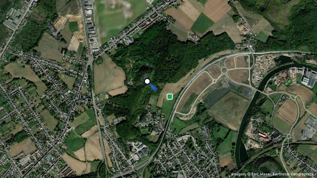 Satellite map of Roton with its launches and landings