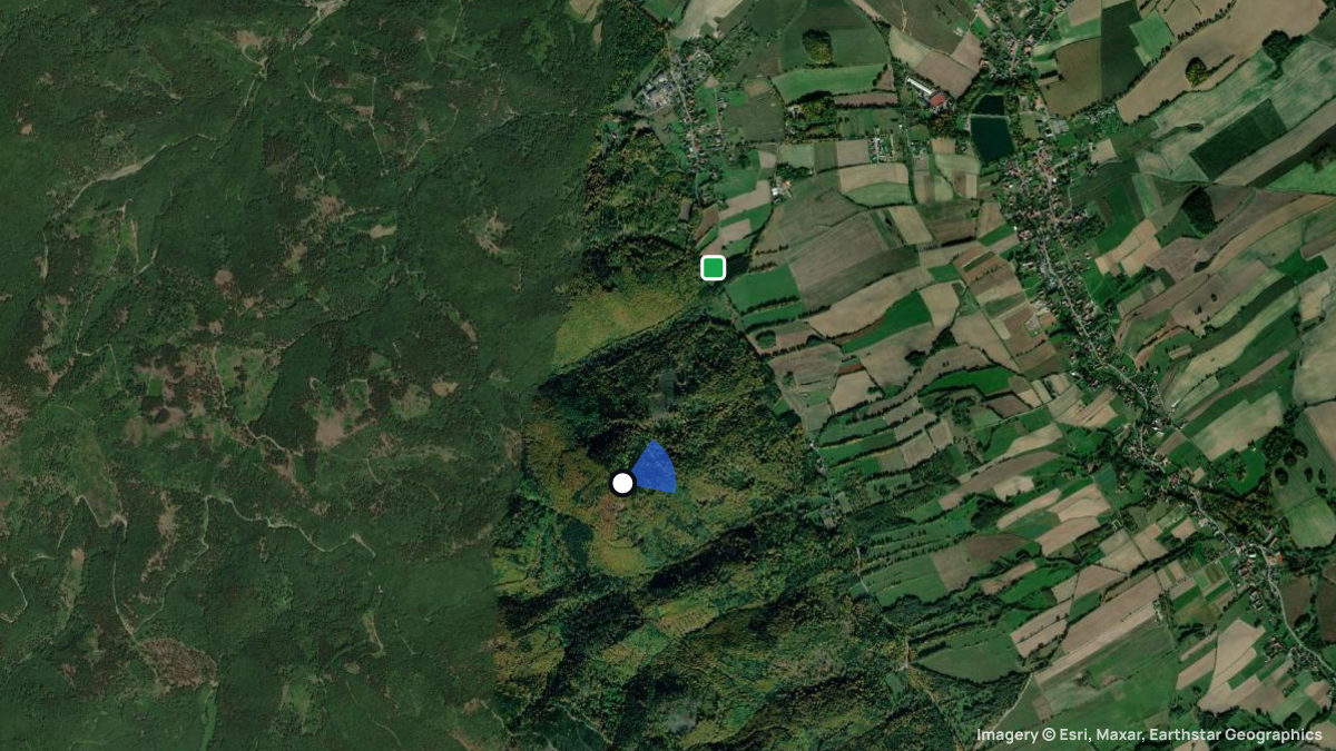 Satellite map of Czeszka with its launches and landings