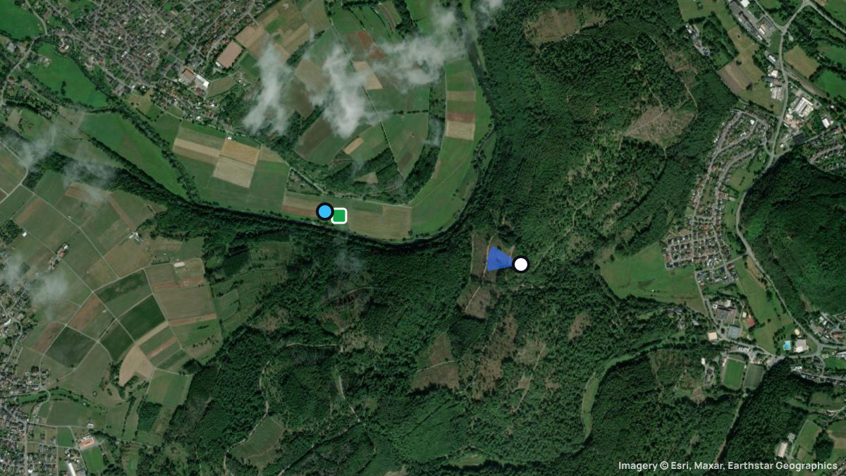 Satellite map of Battenberg with its launches and landings