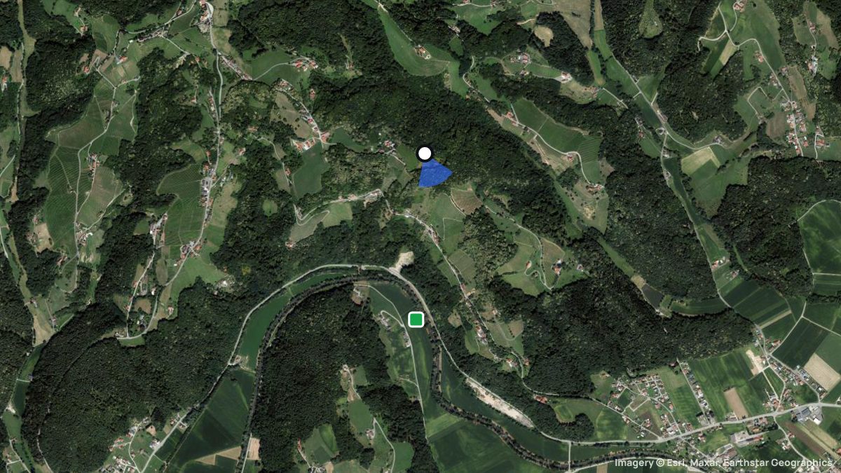 Satellite map of Kitzeck with its launches and landings
