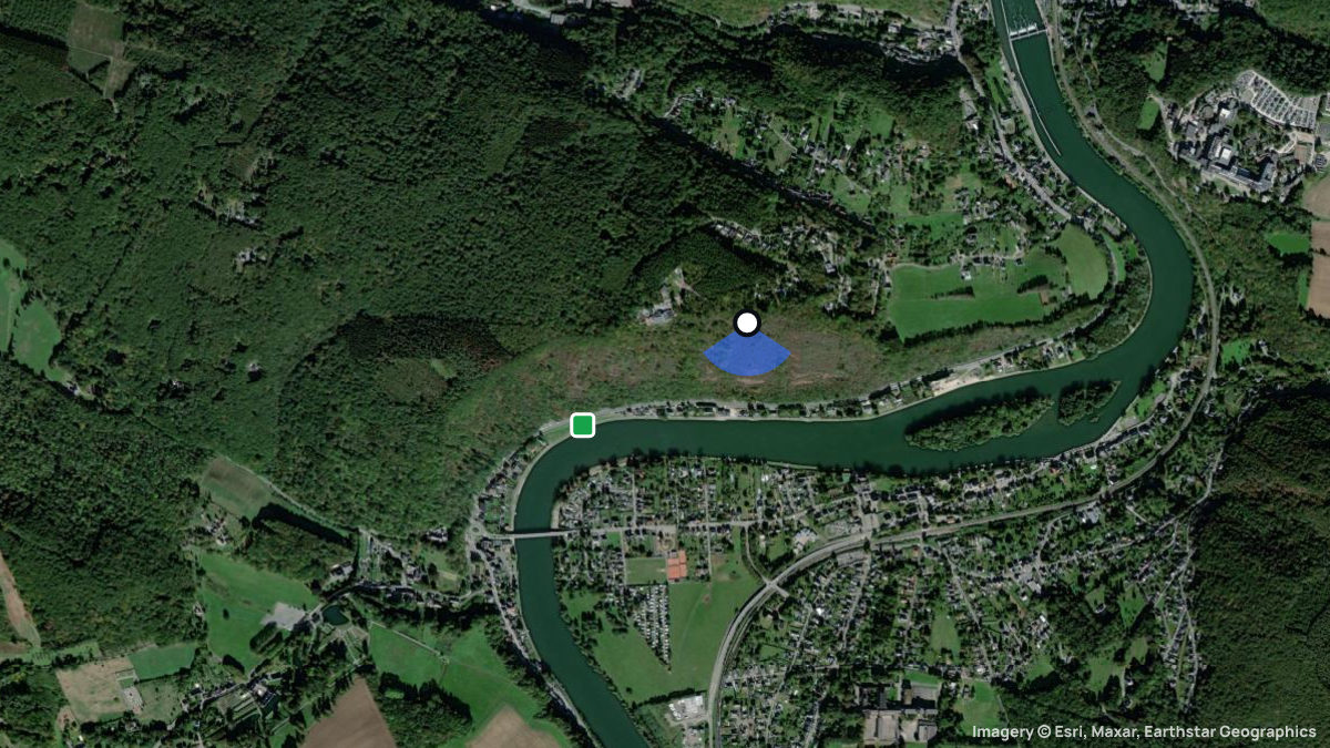 Satellitenkarte von Les sept Meuses mit Start- und Landeplätzen
