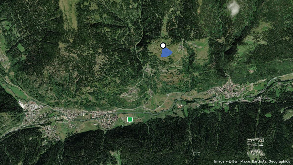Satellite map of Ortise with its launches and landings