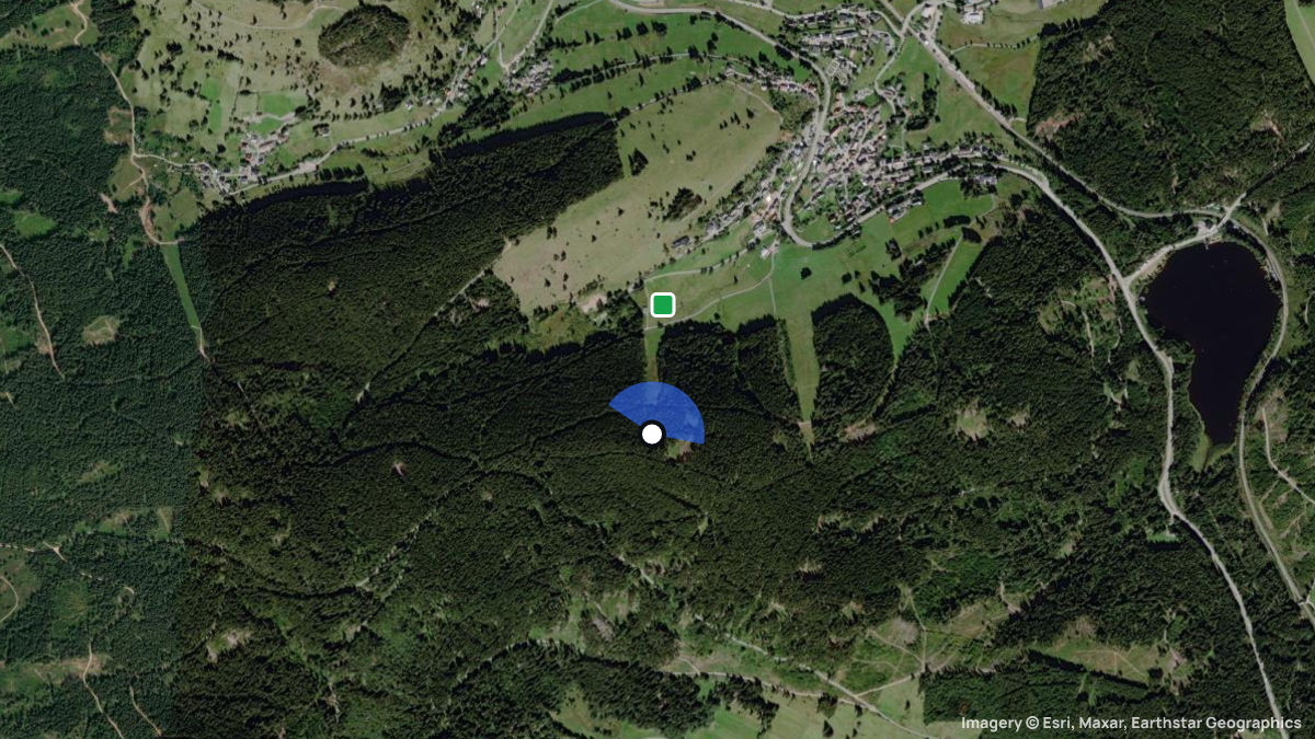 Satellitenkarte von Altglashütten mit Start- und Landeplätzen