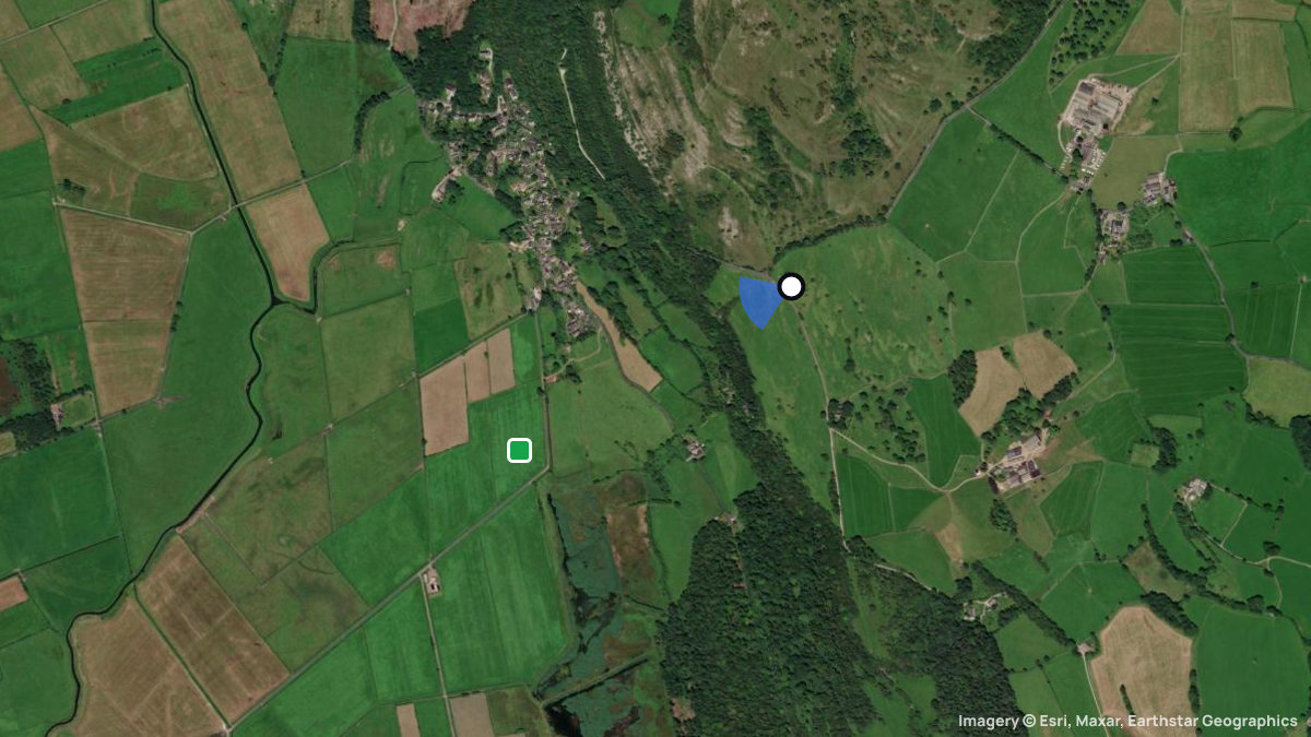 Satellite map of Brigsteer with its launches and landings