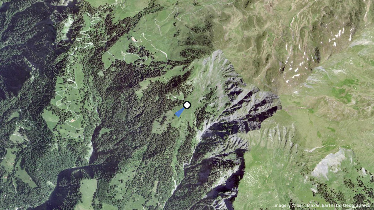 Satellitenkarte von Vilan mit Start- und Landeplätzen