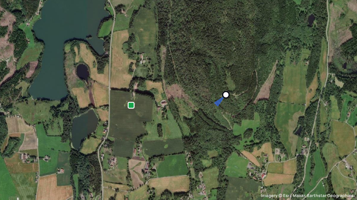 Satellite map of Brandbukampen with its launches and landings