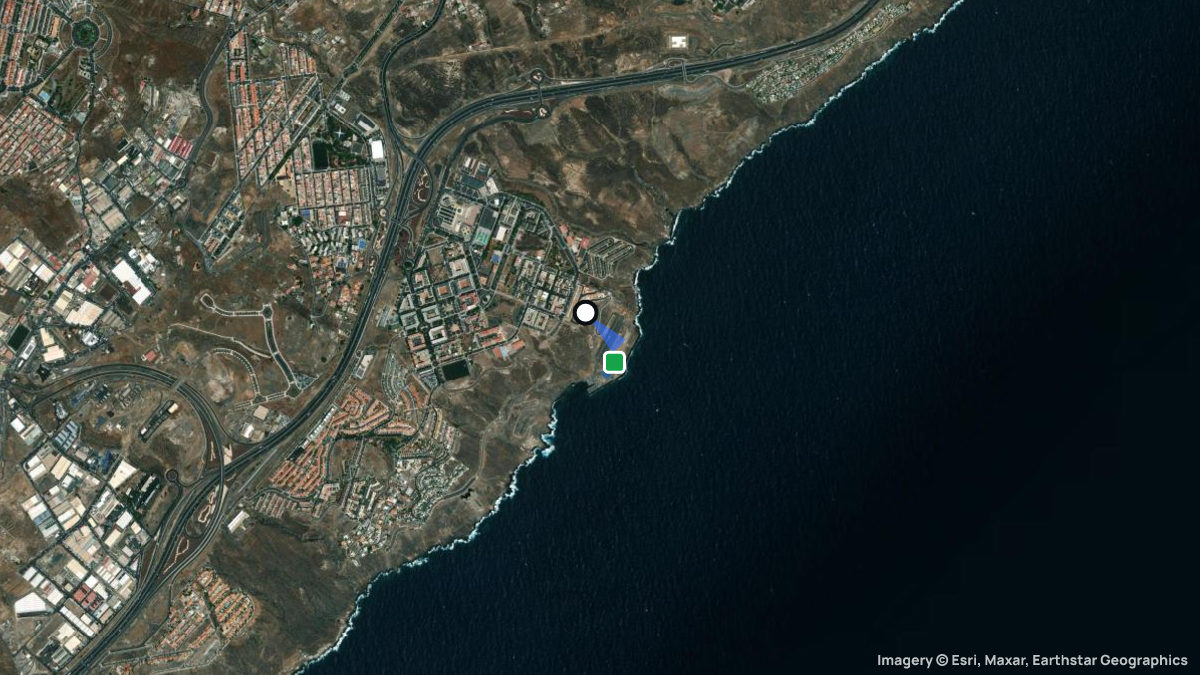Satellite map of Anaza with its launches and landings