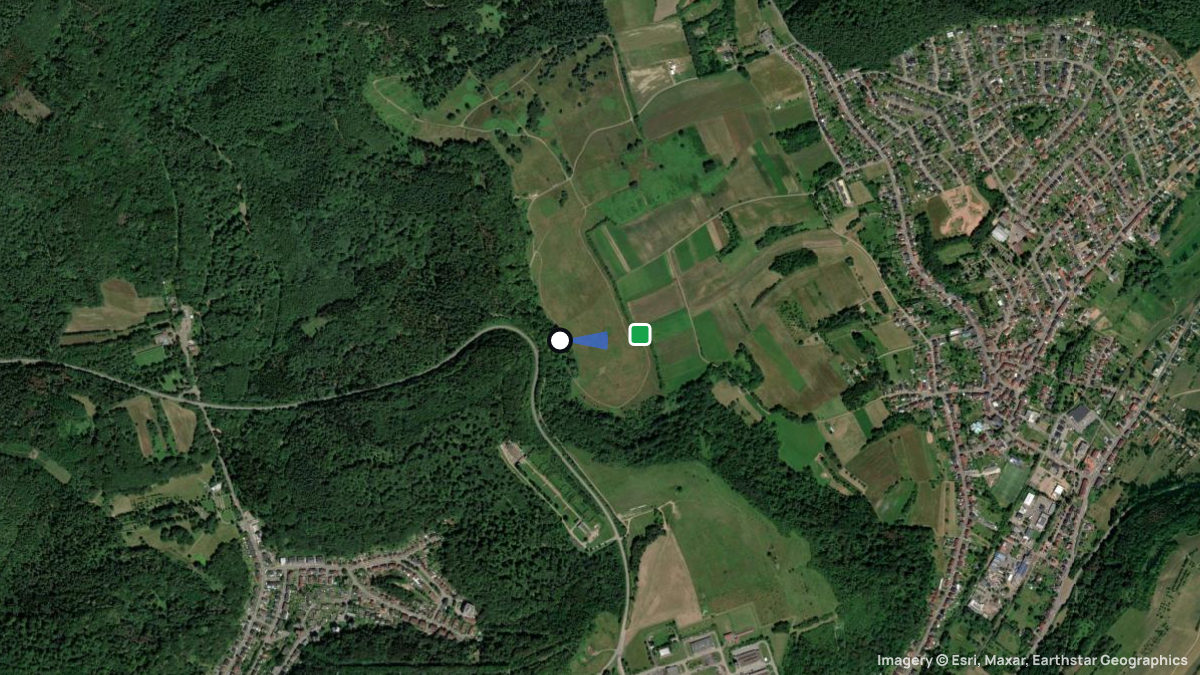 Satellite map of Brotdorf with its launches and landings
