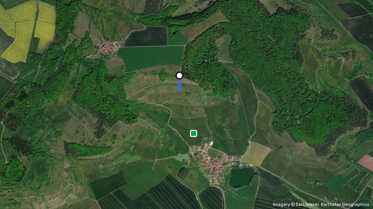 Satellite map of Geba Seeba S with its launches and landings