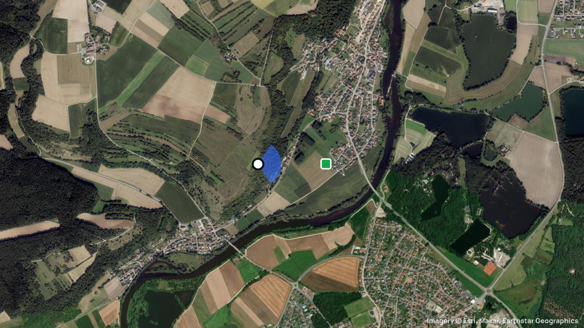 Satellite map of Premberg with its launches and landings