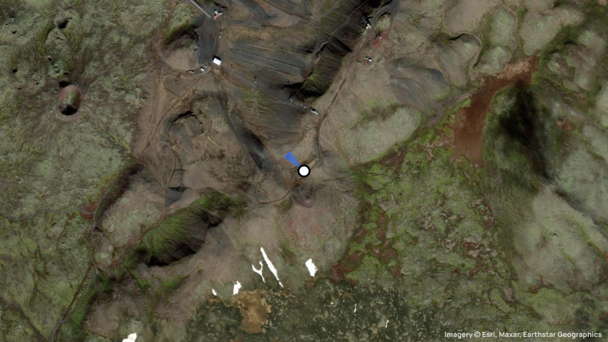 Satellitenkarte von Blafjöll mit Start- und Landeplätzen