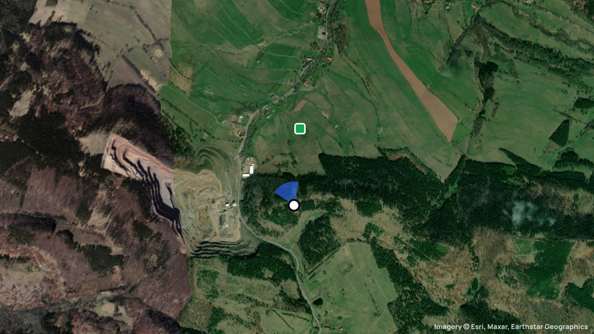 Satellite map of Andrzejowka with its launches and landings