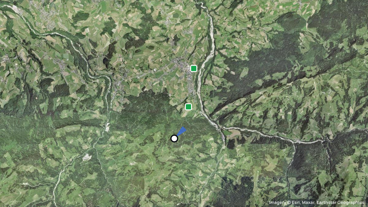 Satellite map of Gurli with its launches and landings