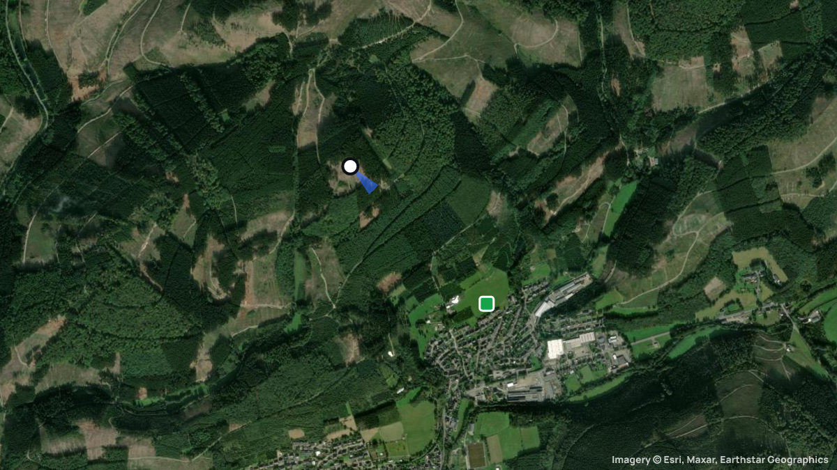 Satellitenkarte von Rinsenberg mit Start- und Landeplätzen