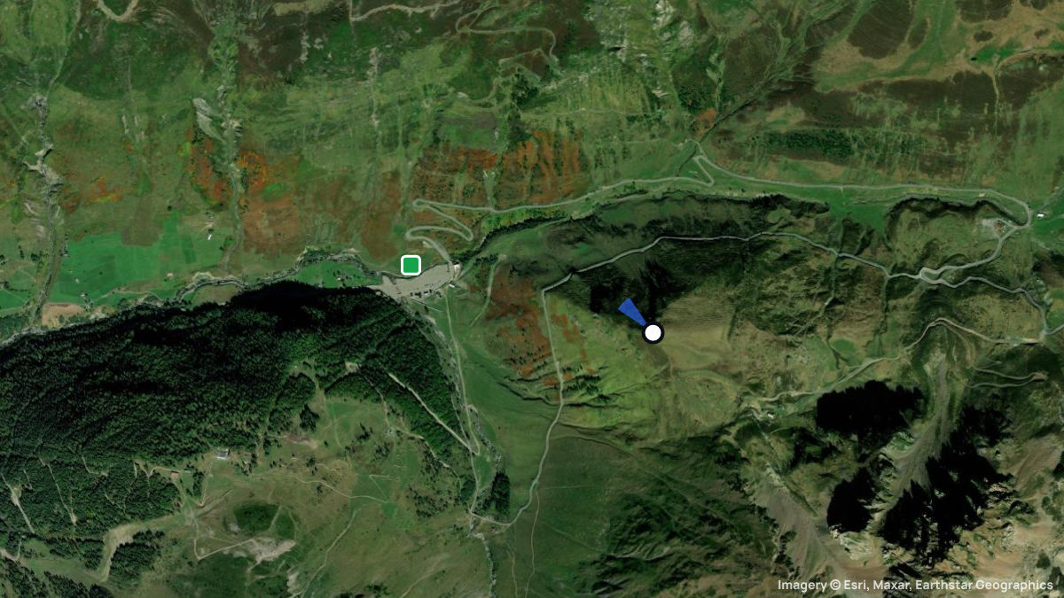 Satellite map of Caoubere with its launches and landings