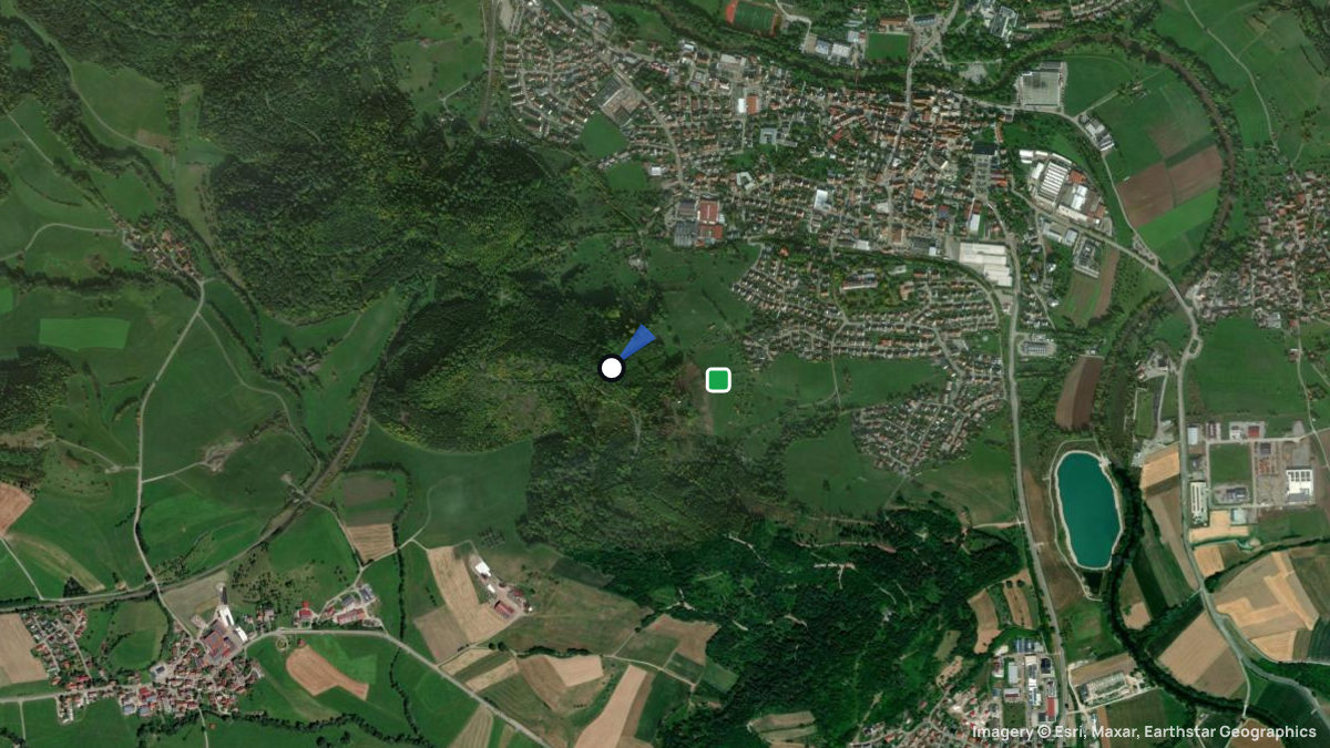 Satellite map of Kirgel with its launches and landings