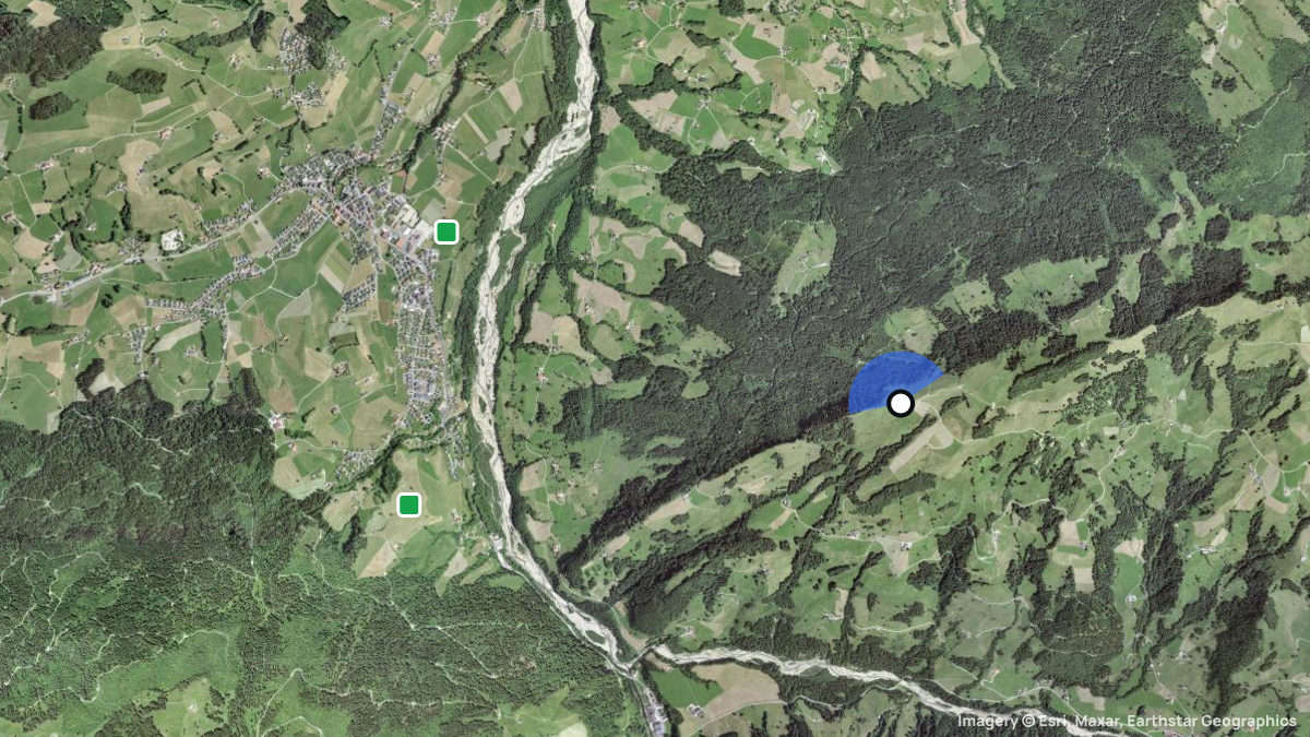 Satellite map of Phyffe with its launches and landings