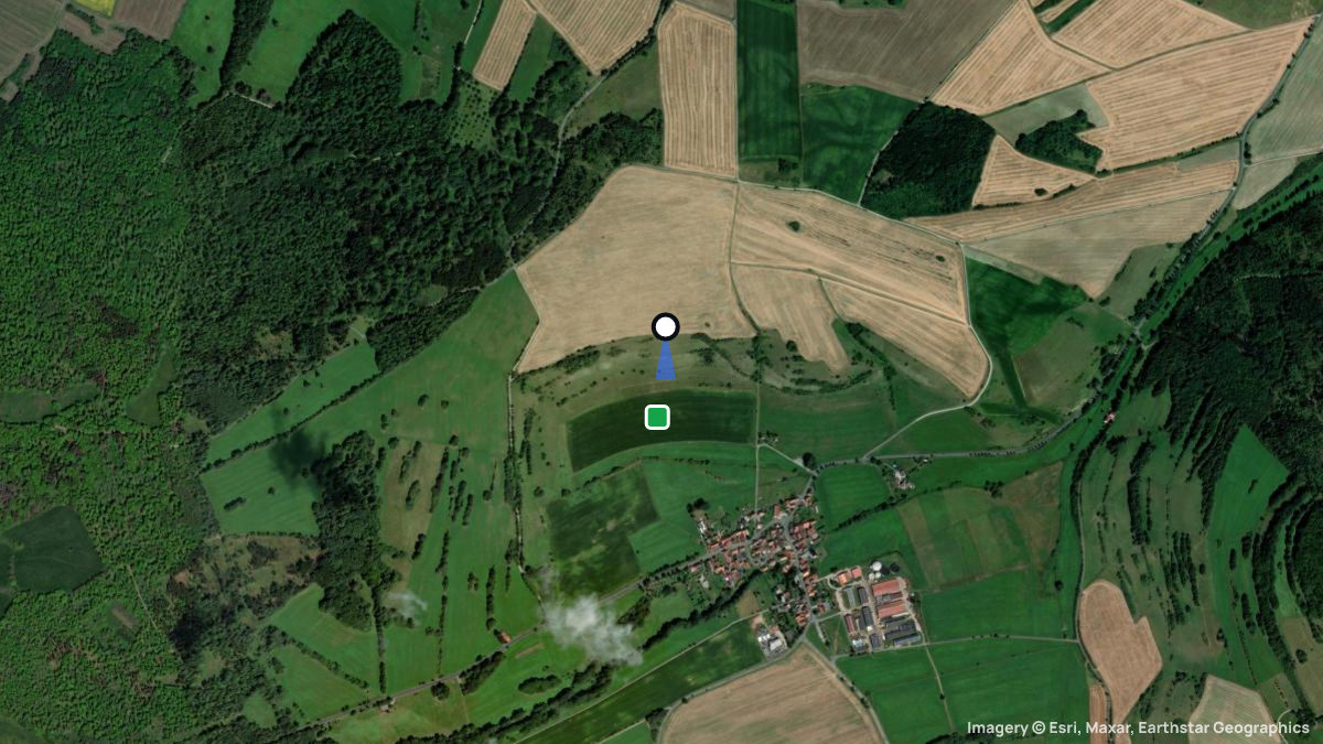 Satellitenkarte von Reichenhausen mit Start- und Landeplätzen