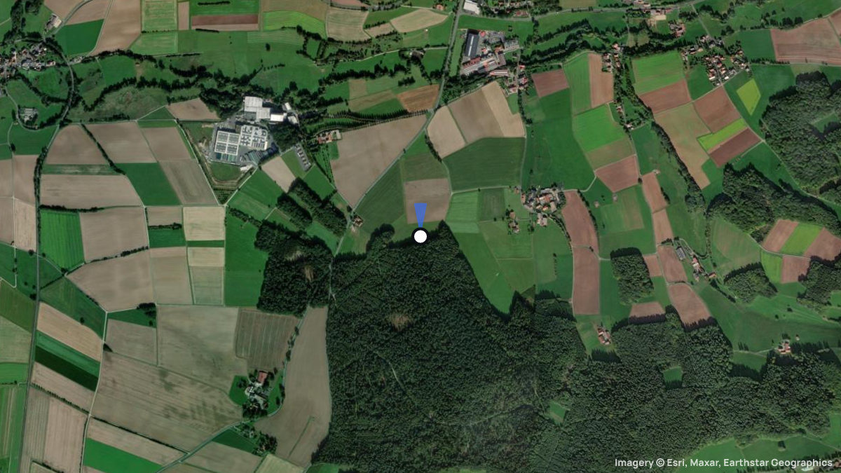 Satellite map of Weyhers with its launches and landings