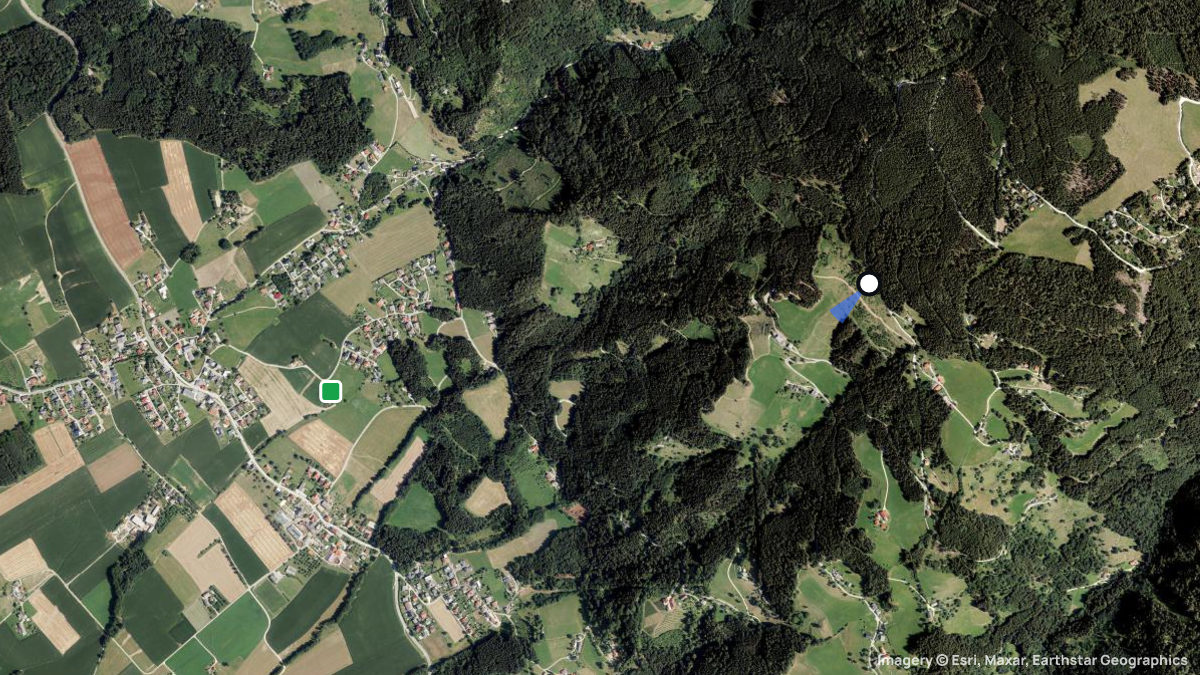 Satellite map of Goding with its launches and landings