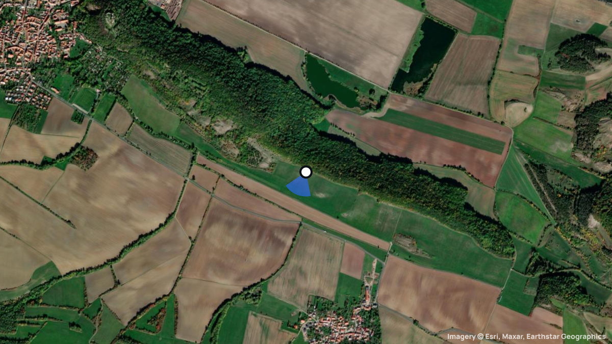 Satellite map of Mühlberg with its launches and landings