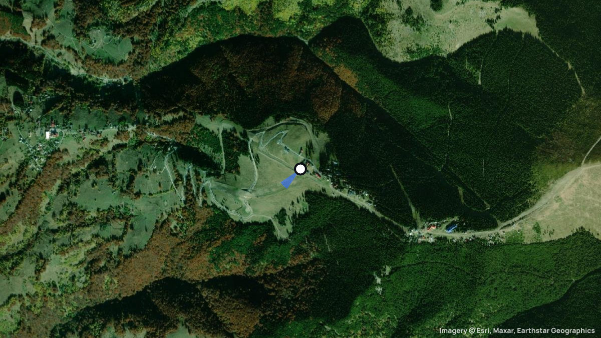 Satellitenkarte von Parang mit Start- und Landeplätzen