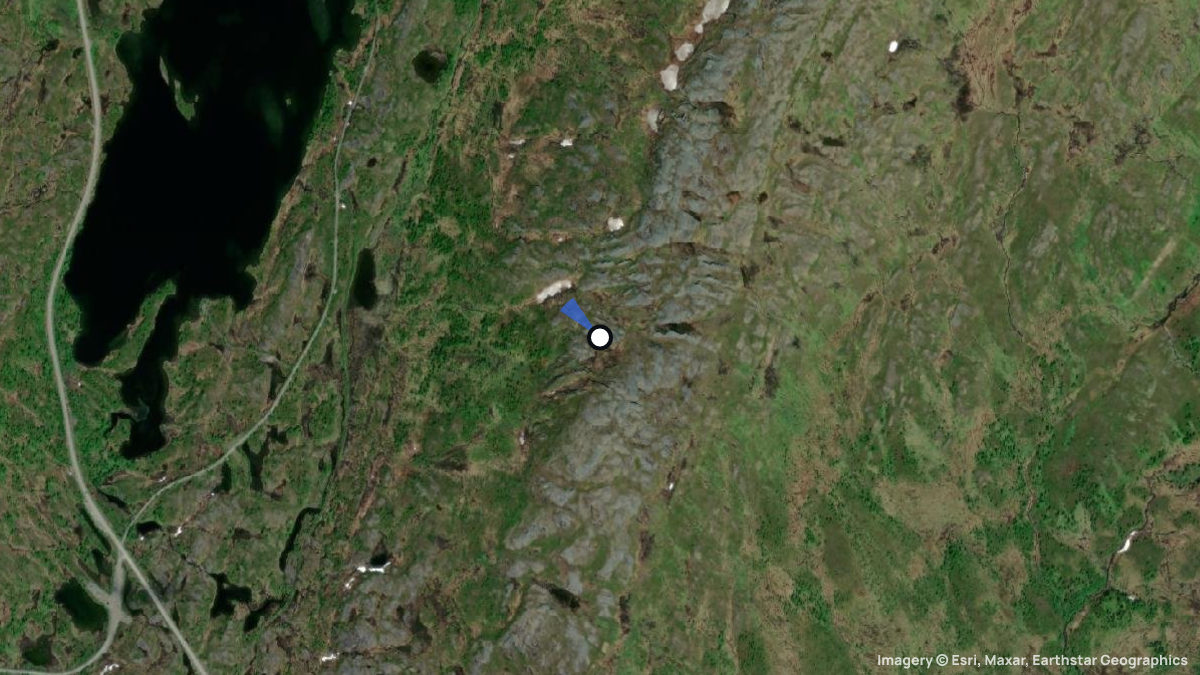 Satellite map of Lillekubben with its launches and landings