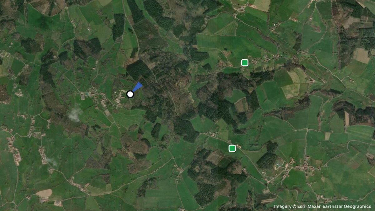 Satellite map of Suin with its launches and landings