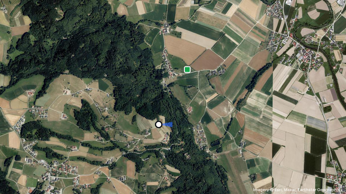 Satellitenkarte von Schaumberg mit Start- und Landeplätzen