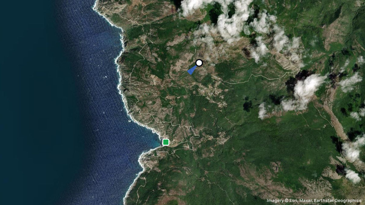 Satellite map of Birout' Ale with its launches and landings