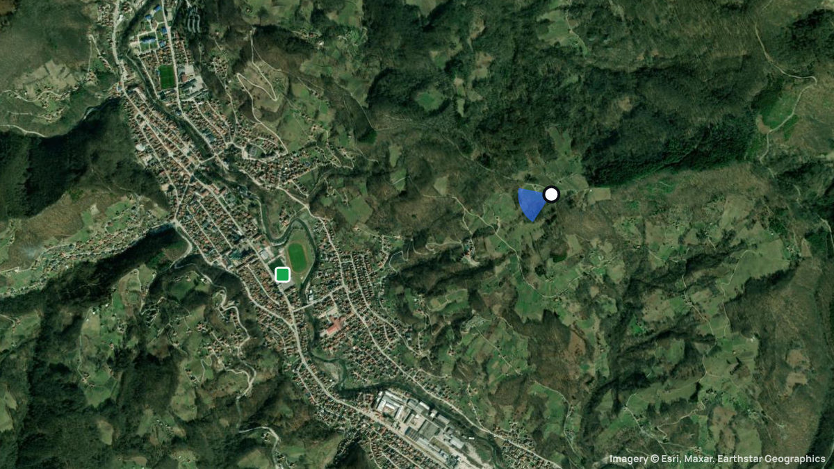 Satellite map of Munica Voda with its launches and landings