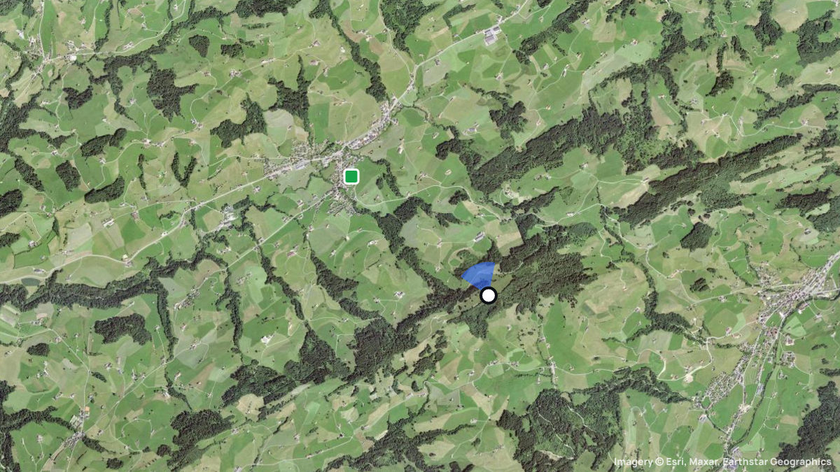 Satellitenkarte von Hochhamm mit Start- und Landeplätzen