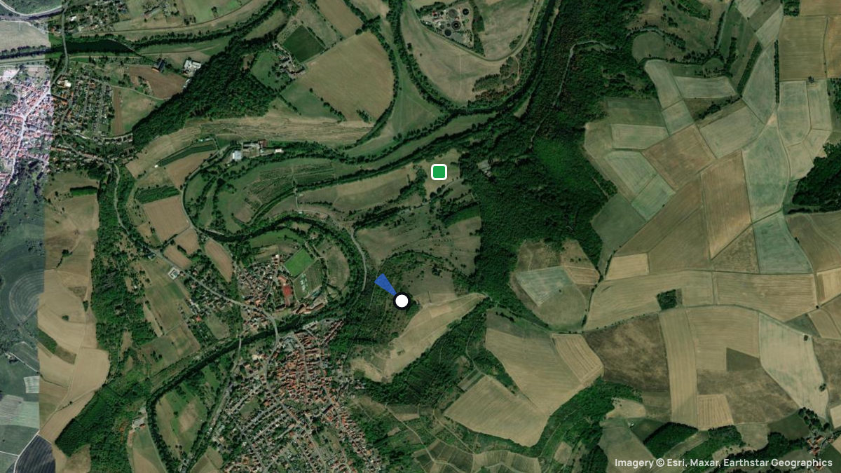 Satellite map of Humberg with its launches and landings