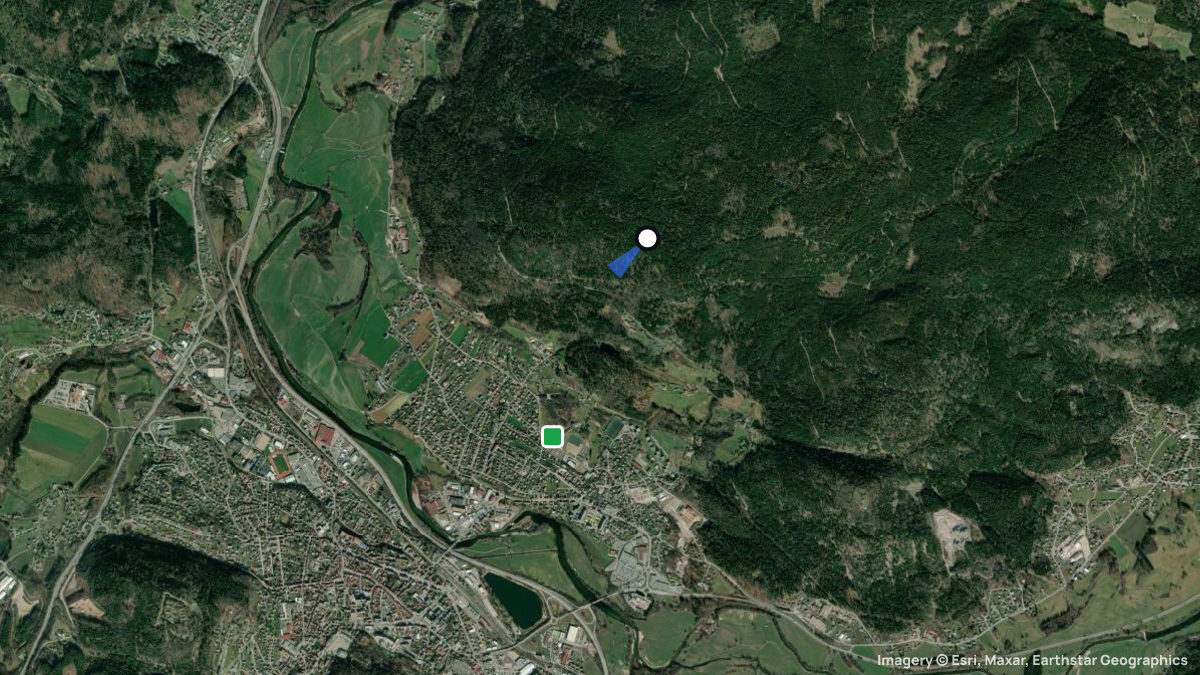 Satellitenkarte von Poele Sauvage mit Start- und Landeplätzen