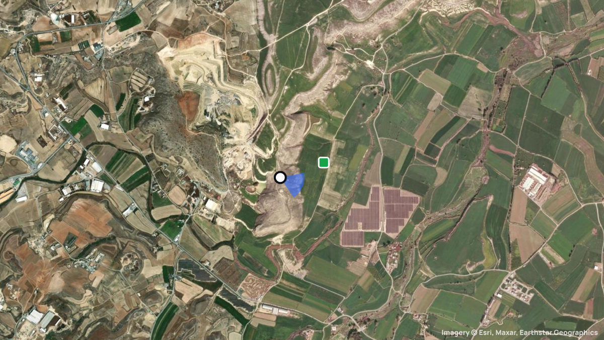 Satellite map of Potamia with its launches and landings