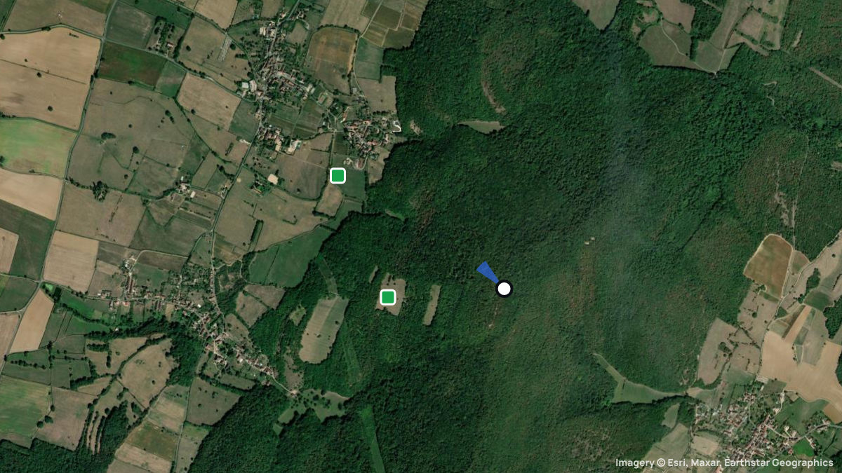 Satellite map of Mancey with its launches and landings