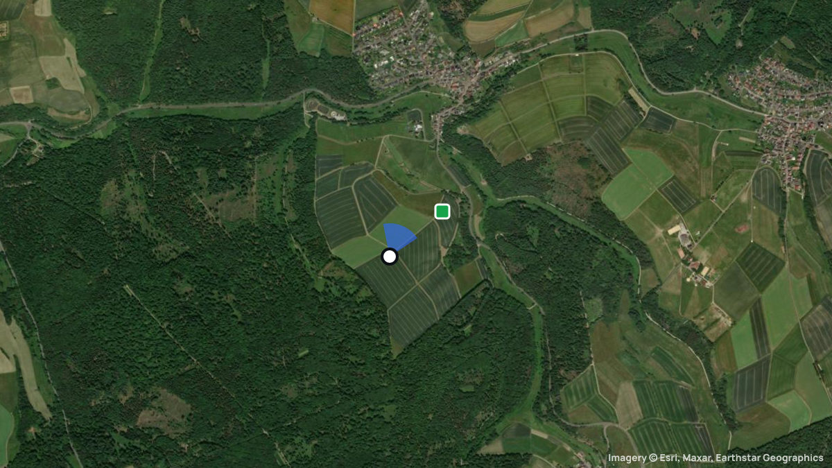 Satellitenkarte von Niederlibbach mit Start- und Landeplätzen