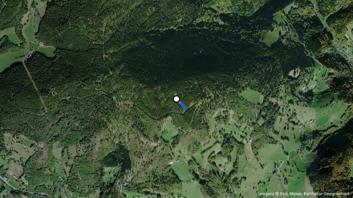 Satellitenkarte von Le Grande Roche mit Start- und Landeplätzen