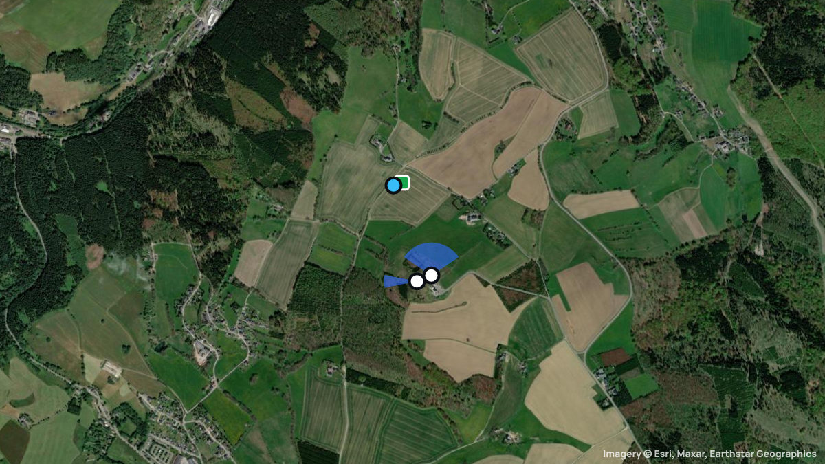 Satellitenkarte von Schwartenberg mit Start- und Landeplätzen