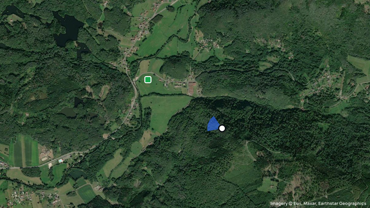 Satellite map of Mont de Vannes with its launches and landings